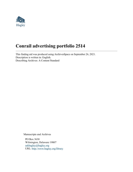Conrail Advertising Portfolio 2514