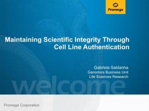 Cell Line Authentication: Technology, Workflow, and Service