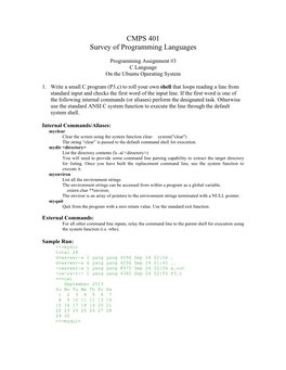 Programming Assignment 01