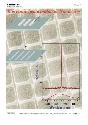 Inorganic Semiconductor Nanowires: Rational Growth, Assembly, and Novel Properties