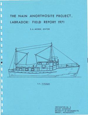 The Nain Anorthosite Project, Labrador: Field