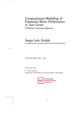 Computational Modelling of Expressive Music Performance in Jazz Guitar: a Machine Learning Approach