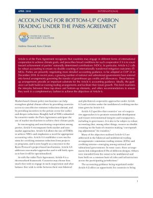 Accounting for Bottom-Up Carbon Trading Under the Paris Agreement