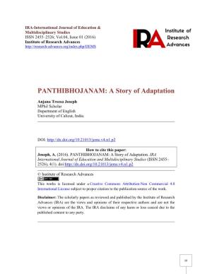 PANTHIBHOJANAM: a Story of Adaptation