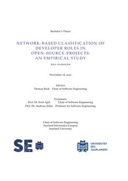 Network-Based Classification of Developer Roles in Open-Source