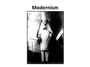 Modernism Enlightenment Modernism