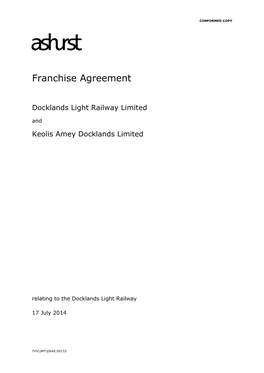 DLR Franchise Agreement (Redacted Version)