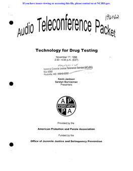 Technology for Drug Testing