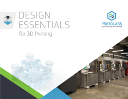 DESIGN ESSENTIALS for 3D Printing Design Essentials for 3D Printing