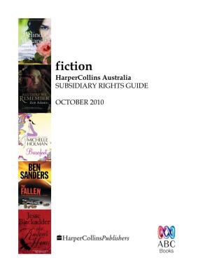Fiction Harpercollins Australia SUBSIDIARY RIGHTS GUIDE