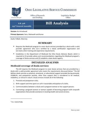 Bill Analysis 133Rd General Assembly Click Here for S.B