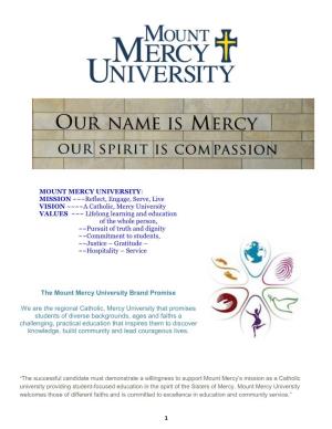 1 Mount Mercy University: Mission