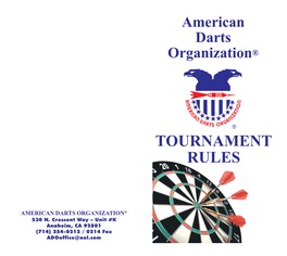 Tournament Rules Booklet