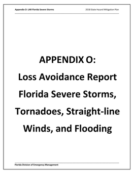 Appendix O: LAR Florida Severe Storms 2018 State Hazard Mitigation Plan ______