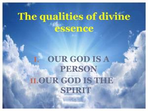 The Qualities of Divine Essence