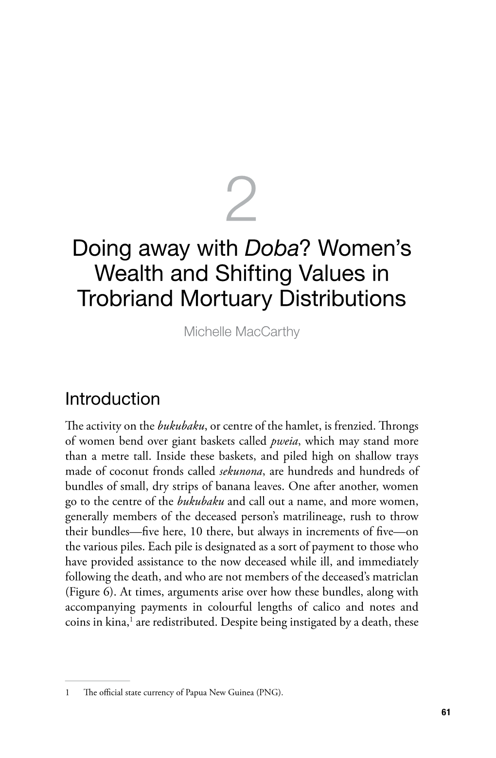 Revaluing Women's Wealth in the Contemporary Pacific