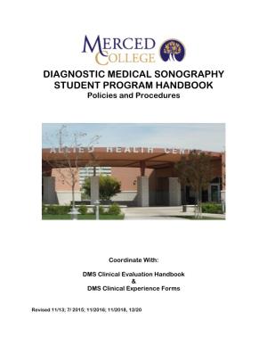 DIAGNOSTIC MEDICAL SONOGRAPHY STUDENT PROGRAM HANDBOOK Policies and Procedures