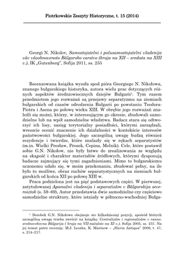 Piotrkowskie Zeszyty Historyczne, T. 15 (2014) ______