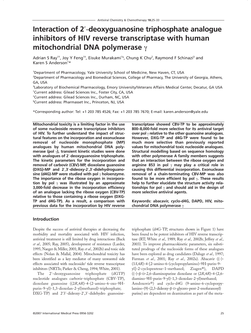 Deoxyguanosine Triphosphate Analogue Inhibitors of HIV Reverse Transcriptase with Human Mitochondrial DNA Polymerase Γ