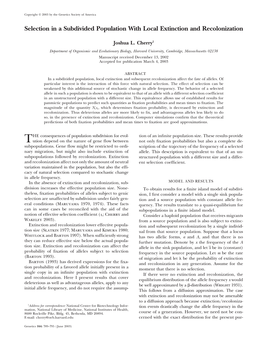 Selection in a Subdivided Population with Local Extinction and Recolonization