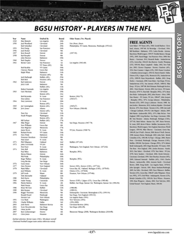 Bgsu History • Players in the Nfl