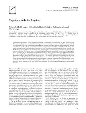Megafauna in the Earth System