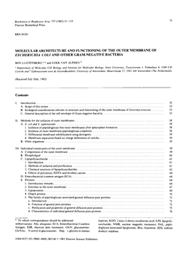 Escherichia Coli and Other Gram-Negative Bacteria