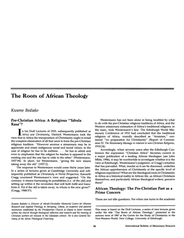 The Roots of African Theology