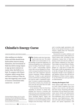 Chindia's Energy Curse