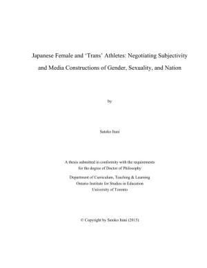 Japanese Female and 'Trans' Athletes