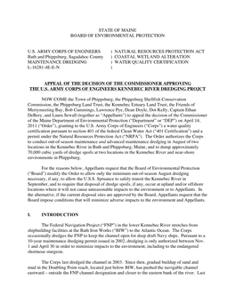 Phippsburg/FOMB Appeal of August Dredging 5-16-11