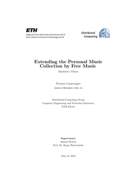 Extending the Personal Music Collection by Free Music Bachelor’S Thesis