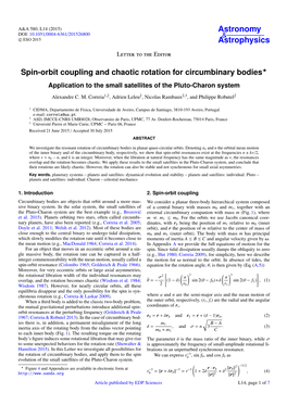 Spin-Orbit Coupling and Chaotic Rotation for Circumbinary Bodies⋆