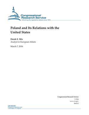 Poland and Its Relations with the United States