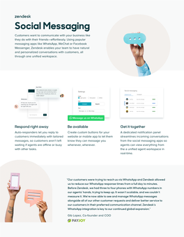 Social Messaging Customers Want to Communicate with Your Business Like They Do with Their Friends—Effortlessly