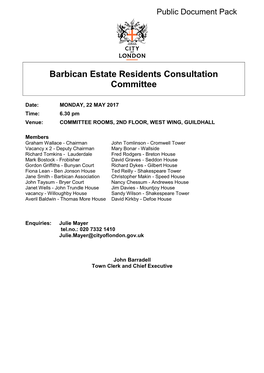 (Public Pack)Agenda Document for Barbican Estate