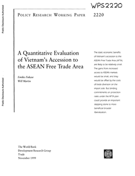 AFTA) the ASEAN Free Tradearea Arelikely to Be Relativelysmall