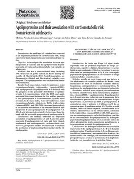 Apolipoproteins and Their Association with Cardiometabolic Risk