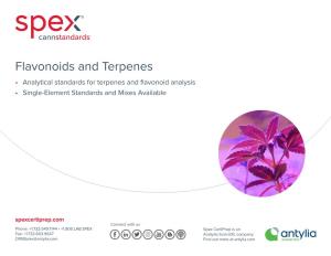 Flavonoids and Terpenes • Analytical Standards for Terpenes and Flavonoid Analysis • Single-Element Standards and Mixes Available