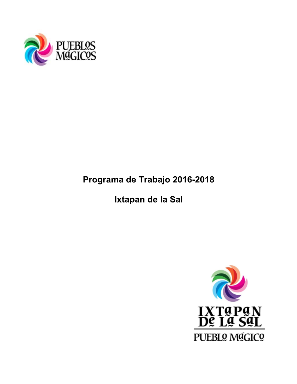 Programa De Trabajo 2016-2018 Ixtapan De La