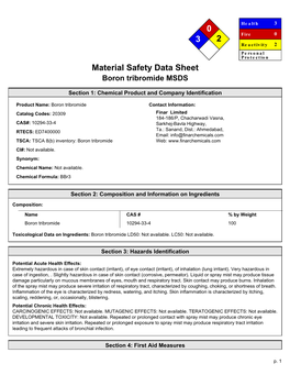 0 3 2 Material Safety Data Sheet