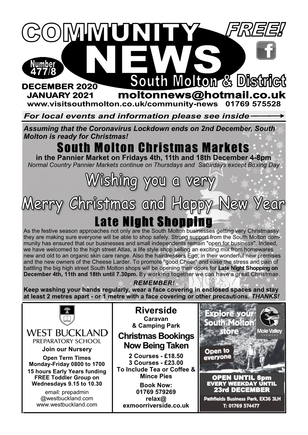 South Molton Christmas Markets Late Night Shopping