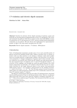 CP-Violation and Electric Dipole Moments