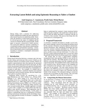 Extracting Latent Beliefs and Using Epistemic Reasoning to Tailor a Chatbot