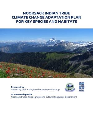 Nooksack Indian Tribe Climate Change Adaptation Plan for Key Species and Habitats