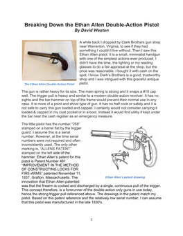 Breaking Down the Ethan Allen Double-Action Pistol by David Weston