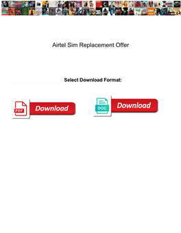 Airtel Sim Replacement Offer