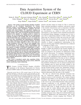 Data Acquisition System of the CLOUD Experiment at CERN