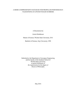 A More Comprehensive Database for Propeller Performance Validations at Low Reynolds Numbers