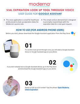 Vial Expiration Look up Tool Through Voice User Guide for Google Assistant